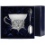 Чашка чайная «Герб» с чернением с ложкой