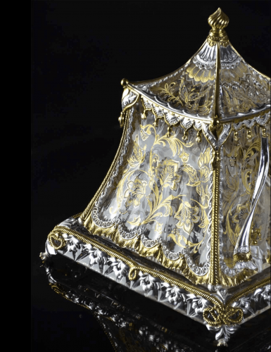 Серебряная лимонница с позолотой «Царь-девица»