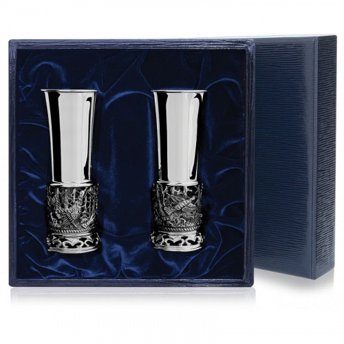 Набор серебряных стопок «Глухари» Набор серебряных стопок «Глухари»