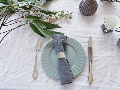 Серебряный набор «Престиж» столовая вилка и нож