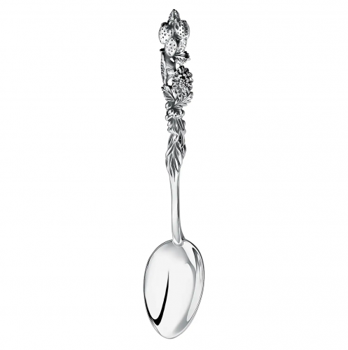Чайная ложка серебряная «Натюрморт» с чернением