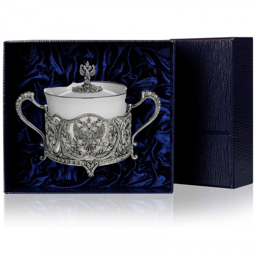 Сахарница "Герб" с чернением