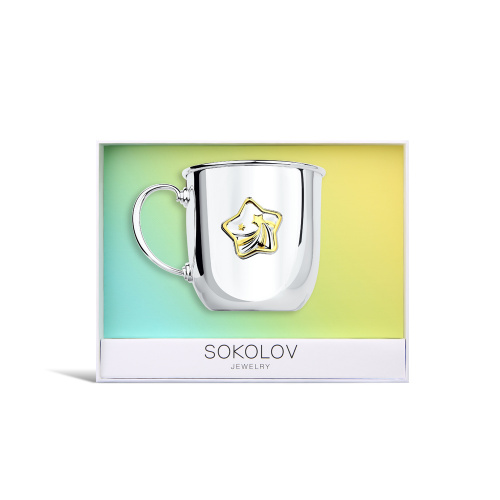 Кружка большая «Звезда» с позолотой