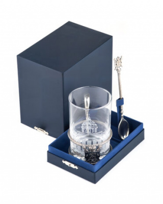 Подстаканник «Петербург» из серебра с ложкой