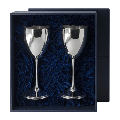 Бокалы из серебра для вина «Гладкие»