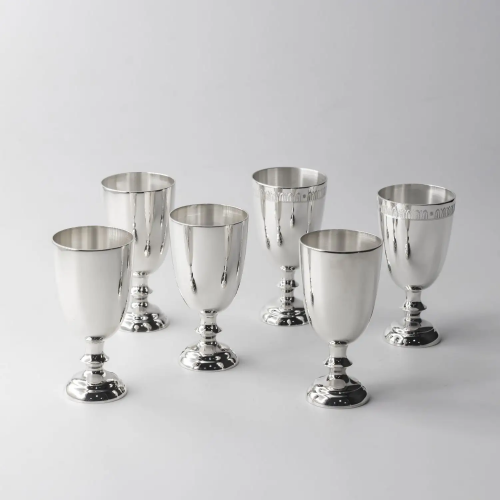 Серебряный набор рюмок «№1» - 6 предметов