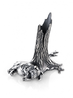 Подставка под ручку из серебра «Свинья под дубом»