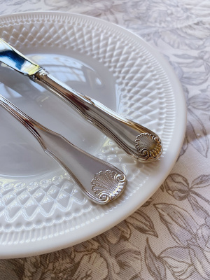 Серебряный набор «Визит» столовая вилка и нож