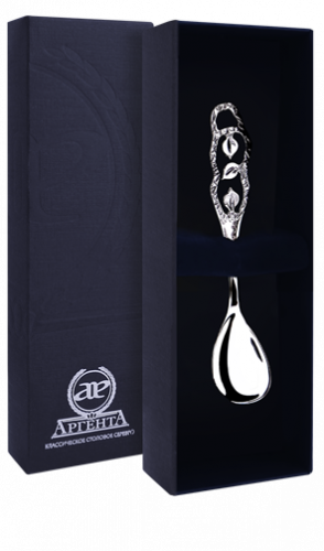 Серебряная кофейная ложка «Листопад»