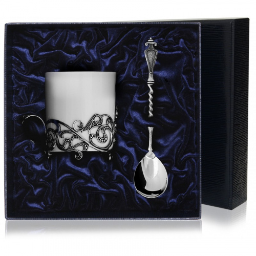 Чашка кофейная «Витая» с ложкой