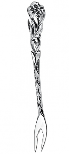 Вилка из серебра для лимона «Симфония» с чернением
