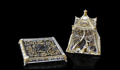 Серебряная лимонница с позолотой «Царь-девица»