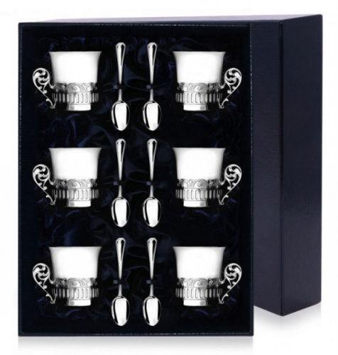 Набор «Богема» 6 кофейных чашек и ложек Набор «Богема» 6 кофейных чашек и ложек