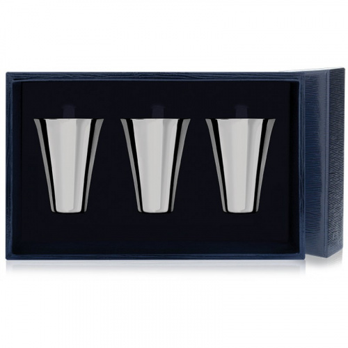 Набор стопок из серебра «Гладкие» - 3 предмета