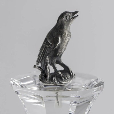 Графин для водки из серебра «Жаворонок» с чернением