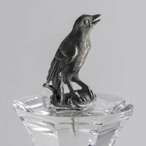 Графин для водки из серебра «Жаворонок» с чернением