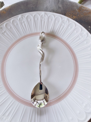 Чайная ложка из серебра «Тюльпан»