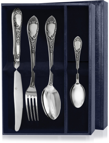 Серебряный столовый набор «Эгоист-Престиж» с чернением