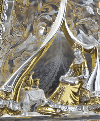 Серебряная лимонница с позолотой «Царь-девица»