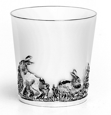 2 чашки кофейные «Зайцы» с ложками