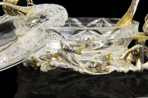 Серебряная икорница «Емеля»