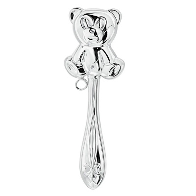 Набор для малышей DODO «Медвежонок» ложка и погремушка серебро 925